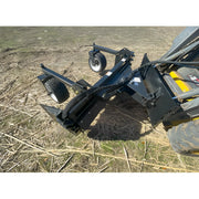 Star Industries 130-72 heavy duty landscaping grader attachment with dual wheels and hydraulic controls
