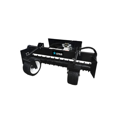 Star Industries 130-72 black heavy-duty landscape attachment with large wheels and sharp blades