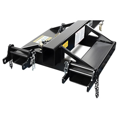 Star Industries 1360B-6FXL heavy-duty trailer hitch adapter with black steel construction and safety chains