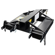 Star Industries 1360B heavy-duty black steel ATV tow hitch adapter with chains and mounting brackets