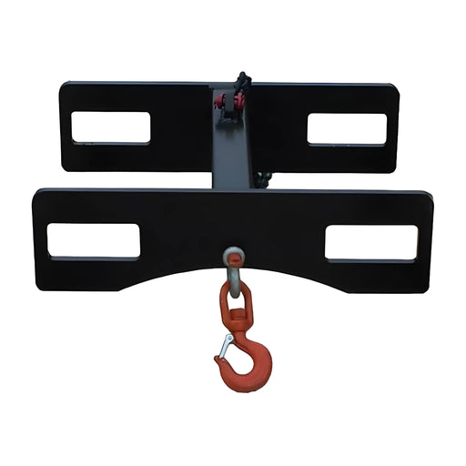 Heavy-duty black metal towing hitch with red hook attachment by Star Industries 1366