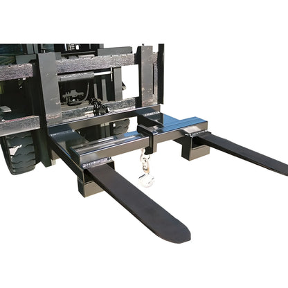 Star Industries 1371B heavy duty forklift attachment with wide steel forks and black finish