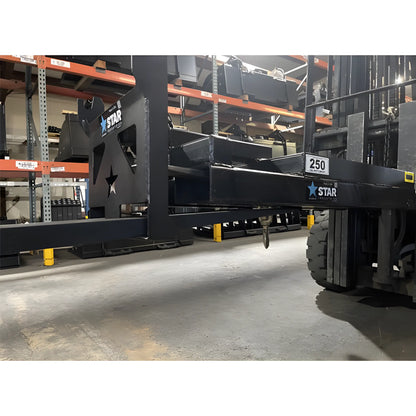Star Industries 1390-FM heavy-duty forklift attachment in warehouse setting