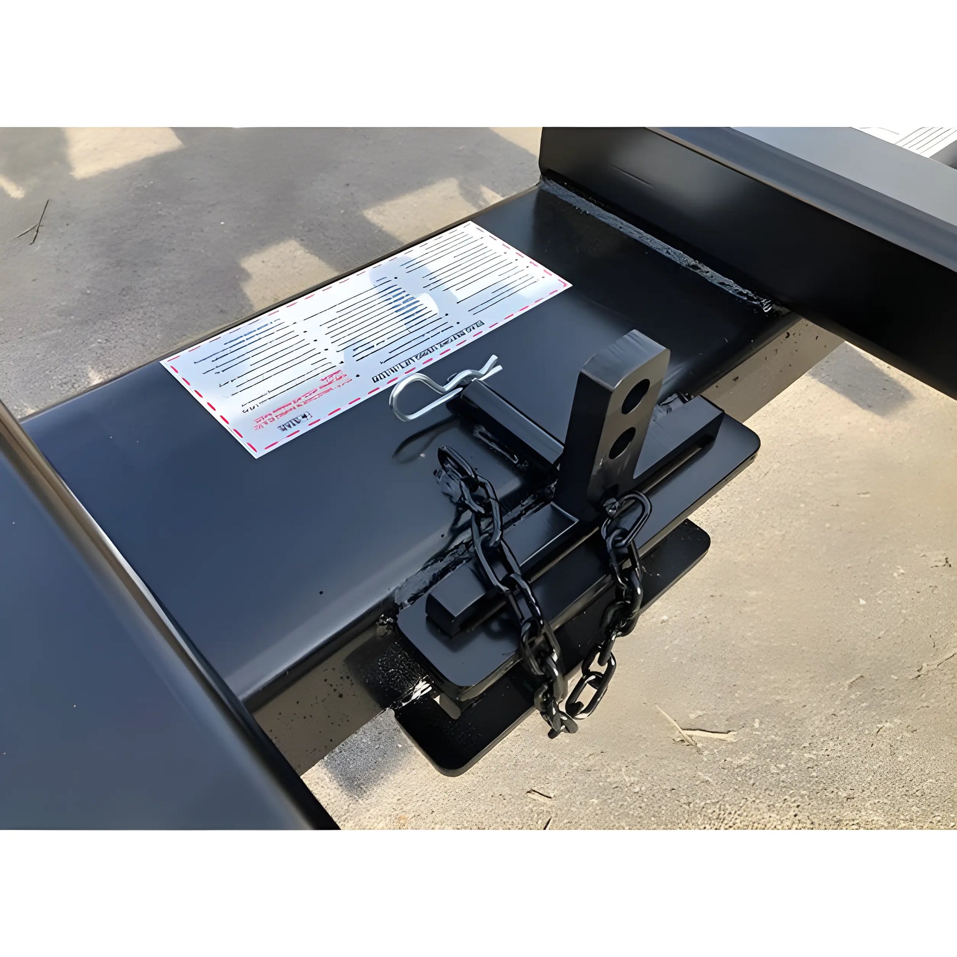 Star Industries 1390B heavy-duty black trailer hitch with safety chain and locking pin