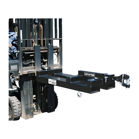 Star Industries 1390B forklift attachment with tow hitch for heavy-duty lifting and towing