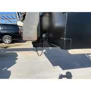 Close-up of heavy-duty hitch attachment on trailer by Star Industries 1420 1425 1430 models