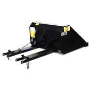 Star Industries 1440SD heavy-duty black steel snow pusher attachment with dual arms and safety chains