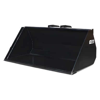 Heavy-duty black loader bucket attachment by Star Industries 1496 for construction and excavation tasks