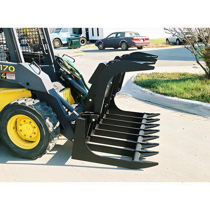 Star Industries 170DG-72 170DG-78 170DG-84 skid steer grapple attachment on loader