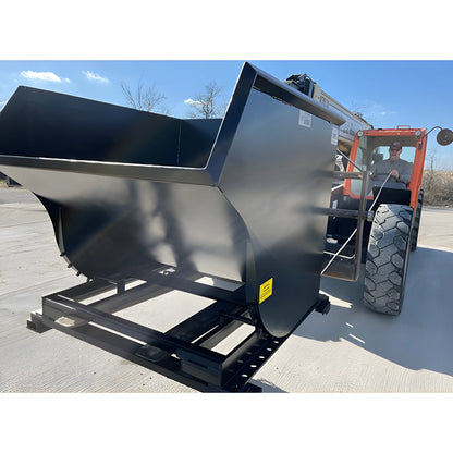 Star Industries 1810 self-dump hopper attachment on heavy machinery for material handling