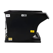 Black Star Industries 1825 self-dump hopper with sturdy metal construction and safety chains