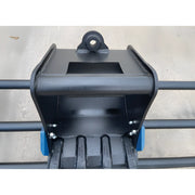 Star Industries 910-36 910-36T heavy-duty black digging bucket attachment with four teeth