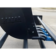 Close-up view of Star Industries 910-36 910-36T heavy-duty black metal equipment attachment