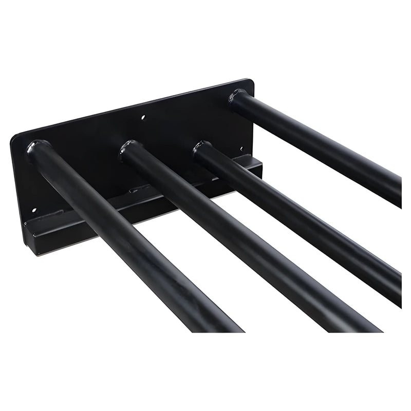 Star Industries 910B-1L 910B-2L 910B-3L black metal rack with four horizontal bars