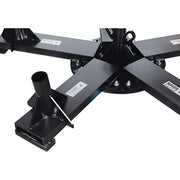 Close-up view of black metal base part for Star Industries 915 916 with sturdy welded construction