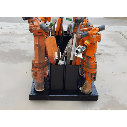 Star Industries 920 heavy-duty orange pipe wrenches and tools organized in black metal holder