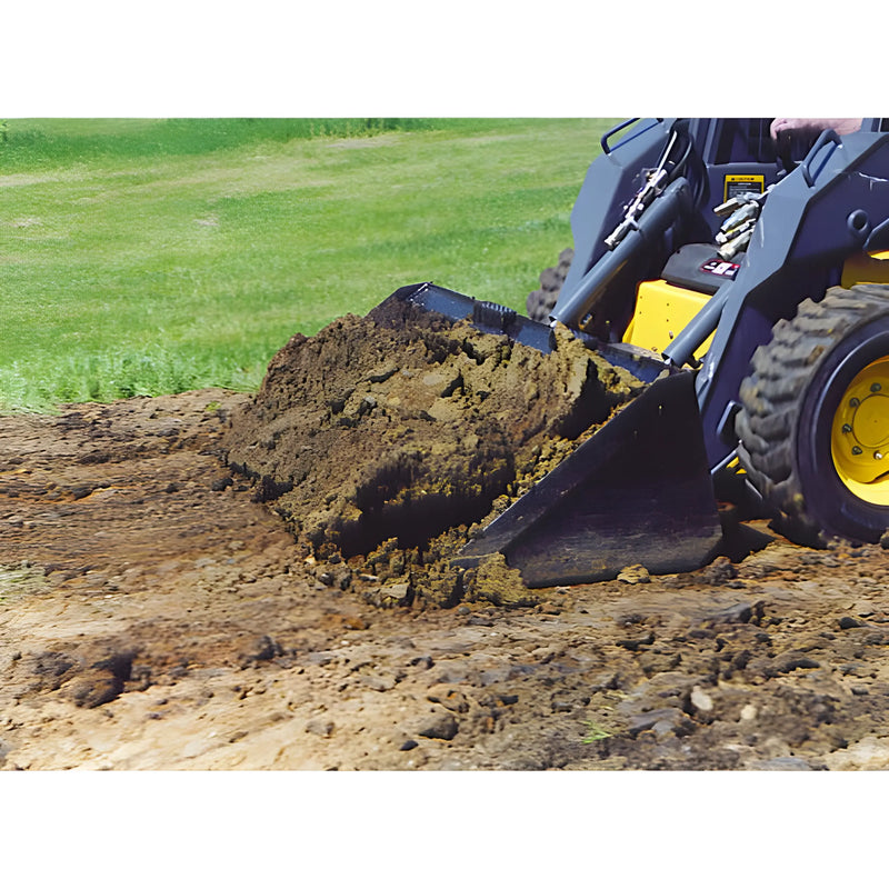 Star Industries LP22A-66 LP22A-66BOB LP22A-66T skid steer loader bucket lifting dirt on construction site
