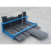 Star Industries SF101 SF101BL SF102-ITA heavy-duty forklift attachment with multiple black metal forks and blue frame