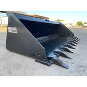 Star Industries XD-72 heavy-duty loader bucket attachment with reinforced teeth for excavation