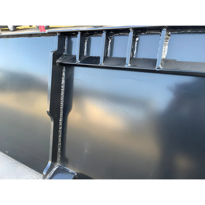 Close-up of black metal construction detail on Star Industries XD-72T showing welding and structural reinforcements