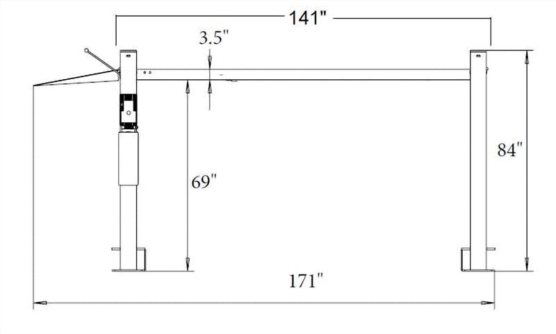Triumph NSS-8SQ Classic 8,000 lb Four-Post Storage Lift
