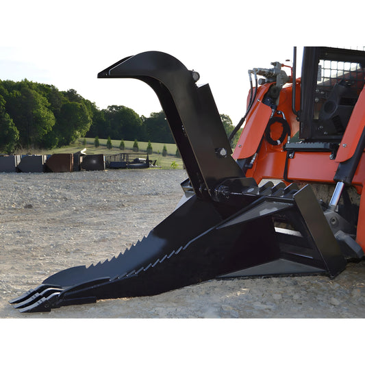 Loflin Fabrication Skid Steer Stump Bucket Grapple