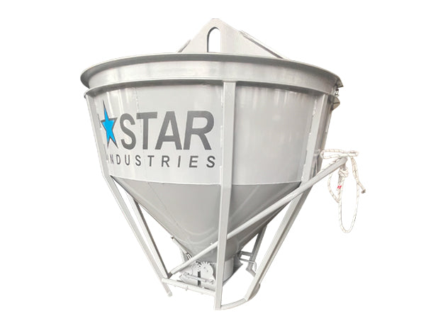 Star Industries 1530 conical concrete bucket, side view